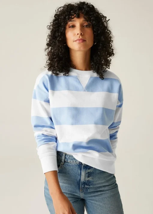 Regatta Chambray Blue White Stripe Avika II Jumper