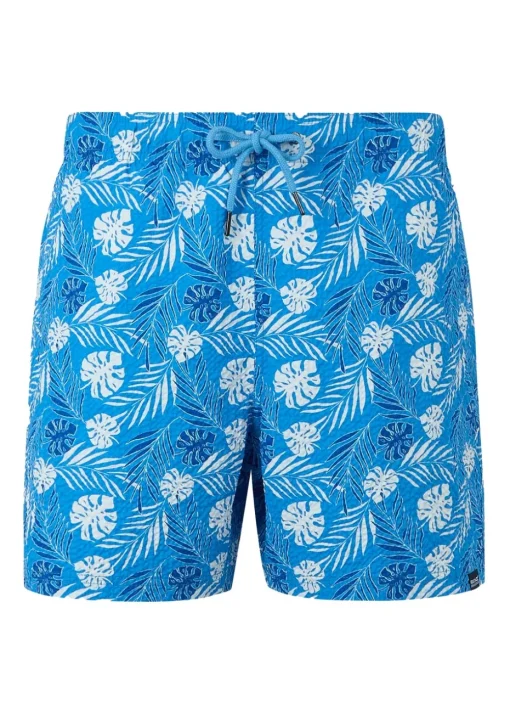 Regatta Elysium Blue Leaf Seersucker Loras Swim Shorts