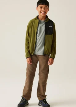 Regatta Forest Green Nephrite Kids' Frankie Anti-Pill Symmetry Fleece (3- 16 Yrs)