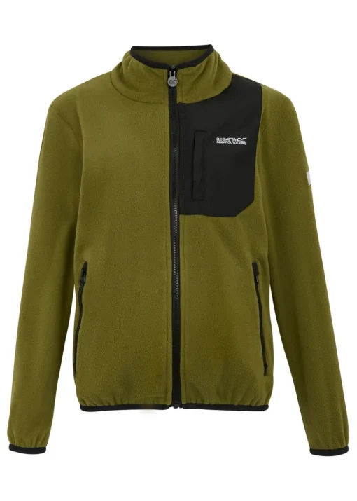 Regatta Forest Green Nephrite Kids' Frankie Anti-Pill Symmetry Fleece (3- 16 Yrs)
