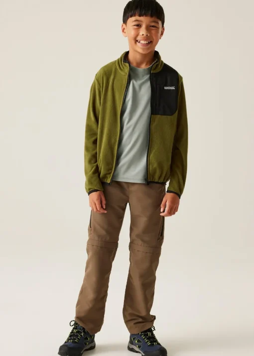 Regatta Forest Green Nephrite Kids' Frankie Anti-Pill Symmetry Fleece (3- 16 Yrs)