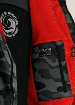 Regatta Grey Black Camo Adult Changing Waterproof Hydrofort Robe