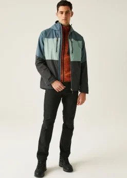 Regatta Grey/Blue Maland II Waterproof Breathable Isotex Stretch Jacket