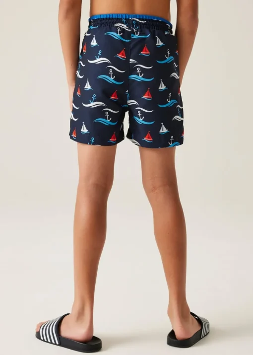 Regatta Navy Boat Kids Skander III Swim Shorts (3- 16 Yrs)