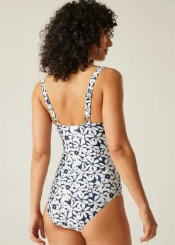 Regatta Navy Large Floral Sakari Swim Costume