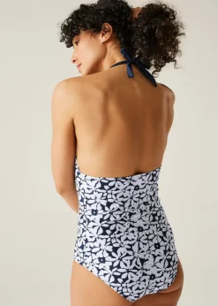 Regatta Navy Large Floral Flavia II Swim Costume