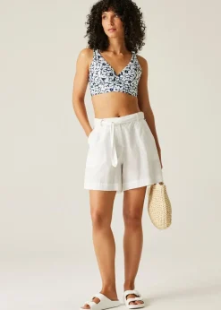 Regatta Navy Large Floral Paloma Quick Dry Bikini Top