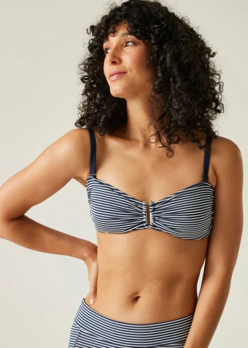 Regatta Navy Seeksucker Stripe Aceana III Bikini Top