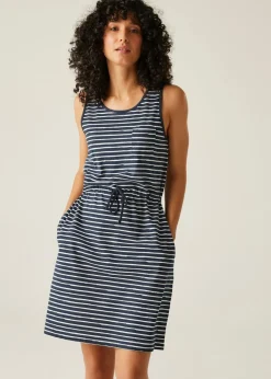 Regatta Navy White Painterly Stripe Ariena Dress