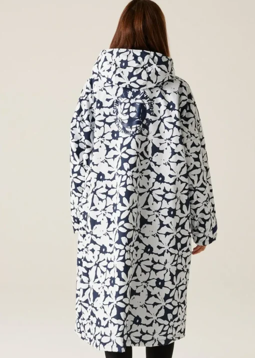 Regatta Navy/White Large Floral Changing Waterproof Hydrofort Robe