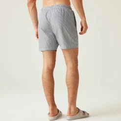 Regatta Navy/White Seersucker Stripe Loras Swim Shorts