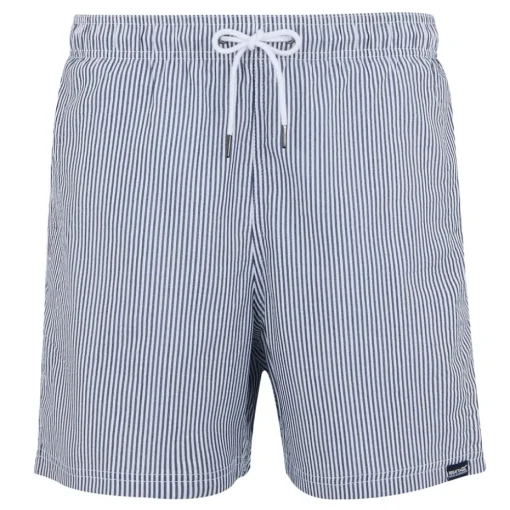 Regatta Navy/White Seersucker Stripe Loras Swim Shorts