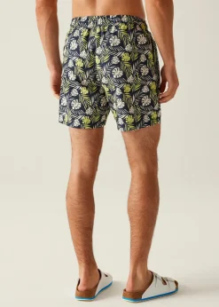 Regatta Navy/Yell Leaf Loras Swim Shorts