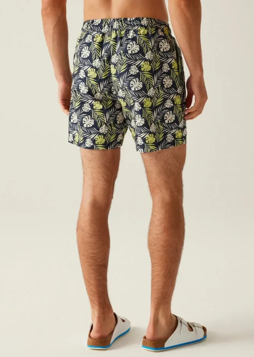 Regatta Navy/Yell Leaf Loras Swim Shorts