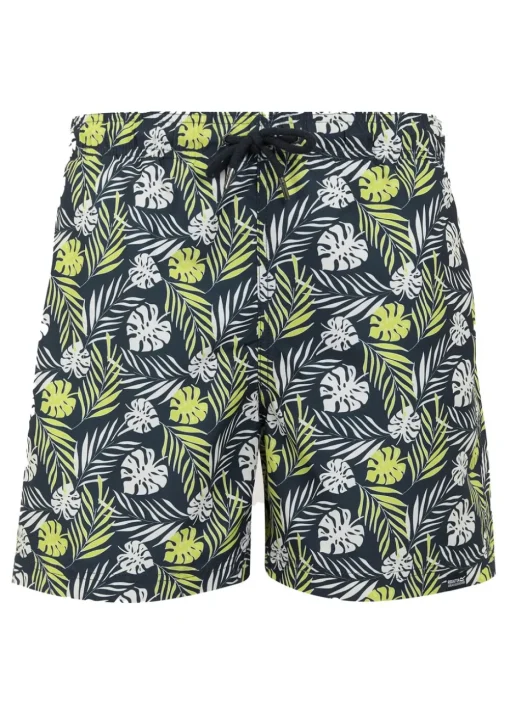 Regatta Navy/Yell Leaf Loras Swim Shorts