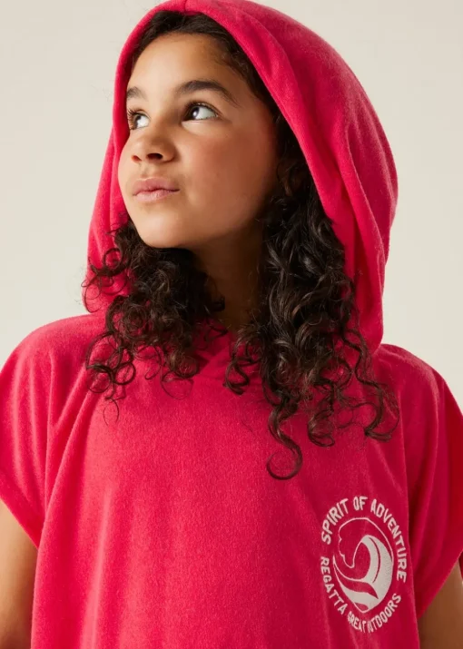 Regatta Pop Peach Bloom Kids Towel II Robe (3- 13 Yrs)