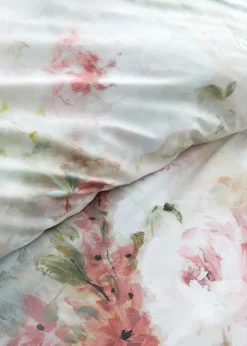 RHS Rose Bloom Cotton Reversible Duvet Cover Set