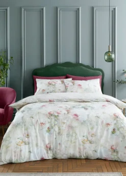 RHS Rose Bloom Cotton Reversible Duvet Cover Set