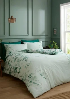RHS Scenic Leaves Reversible 200 Thread Count Cotton Duvet Cover Set