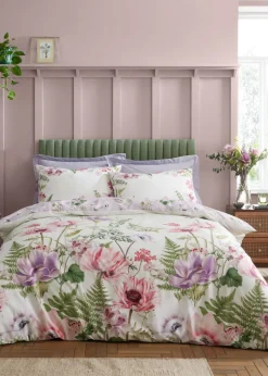 RHS Serenity Garden Reversible 200 Thread Count Cotton Duvet Cover Set