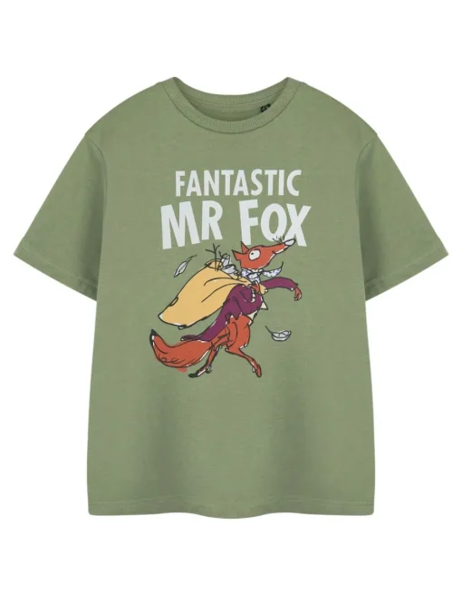 Roald Dahl Fantastic Mr Fox Unisex Kids Khaki T-Shirt (3-14 Years)