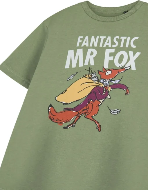 Roald Dahl Fantastic Mr Fox Unisex Kids Khaki T-Shirt (3-14 Years)