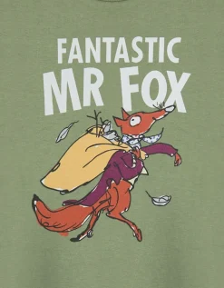 Roald Dahl Fantastic Mr Fox Unisex Kids Khaki T-Shirt (3-14 Years)