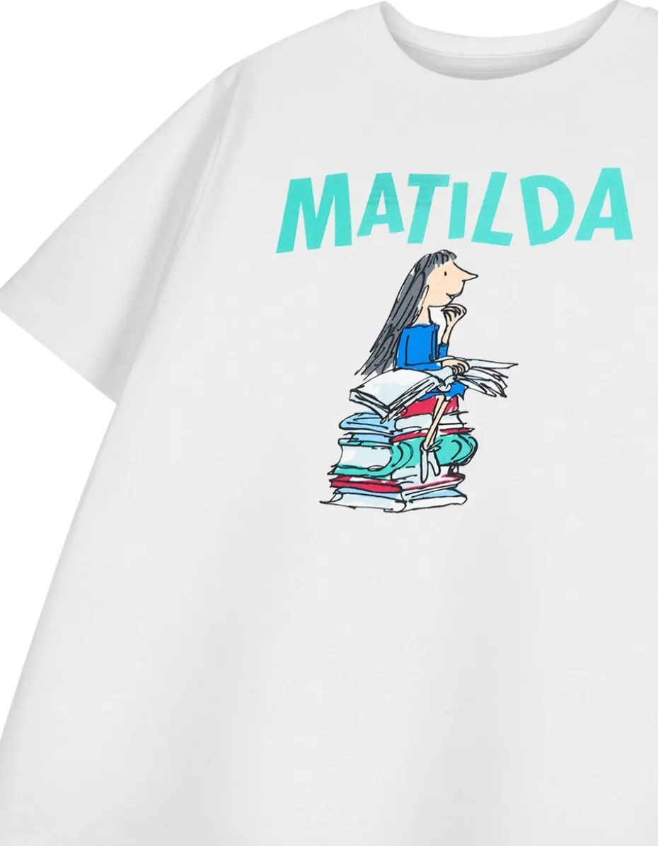 Roald Dahl Matilda Unisex Kids White T-Shirt (3-14 Years)