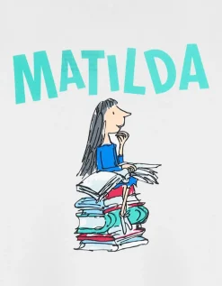 Roald Dahl Matilda Unisex Kids White T-Shirt (3-14 Years)