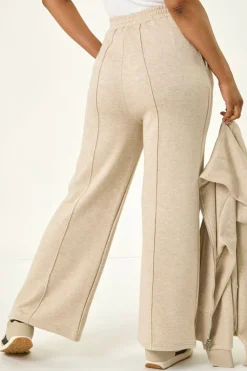 Roman Beige Petite Pintuck Stretch Trouser
