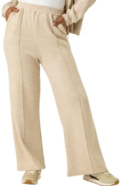 Roman Beige Petite Pintuck Stretch Trouser