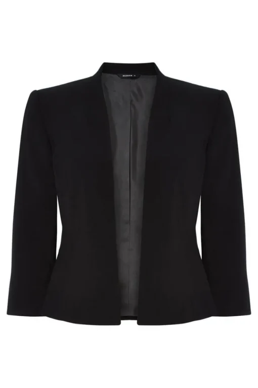 Roman Black 3/4 Sleeve Rochette Jacket