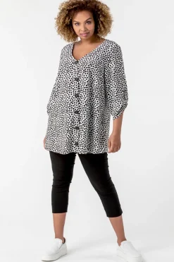 Roman Black Curve Cropped Stretch Trouser