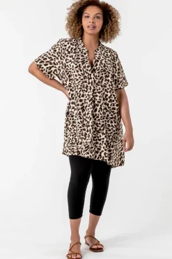 Roman Black Curve Plain Elastic Waist Cropped Leggings