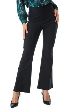 Roman Black Full Length Boot Cut Elastic Waist Trouser