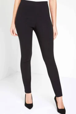 Roman Black Full Length Elastic Waist Stretch Trousers