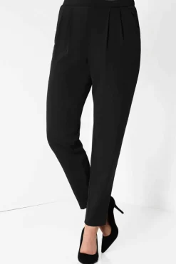 Roman Black Jersey Stretch Elastic Waist Harem Trousers