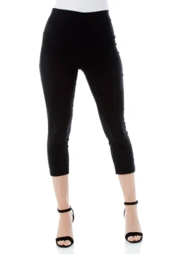 Roman Black Petite Cropped Stretch Trouser