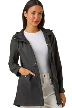 Roman Black Rain Resistant Hooded Jacket