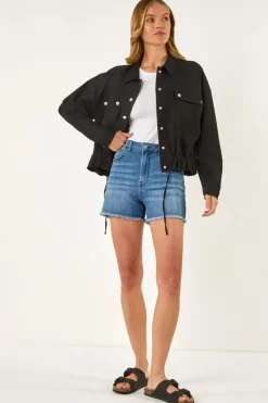 Roman Black Utility Collared Pocket Jacket