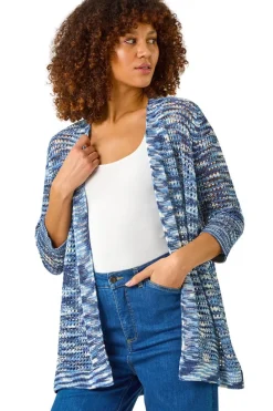 Roman Blue Space Dye Knit Cardigan