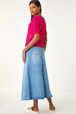 Roman Candy Pink Textured Tie Front Shrug