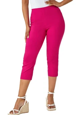 Roman Cerise Petite Cropped Stretch Trouser