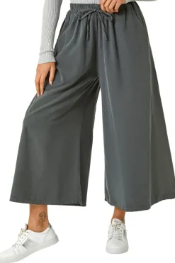 Roman Charcoal Baby Cord Wide Leg Culotte