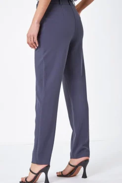 Roman Dark Grey Long Straight Leg Stretch Trouser