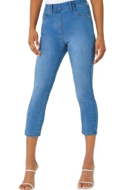 Roman Denim Blue Cropped Stretch Denim Jegging