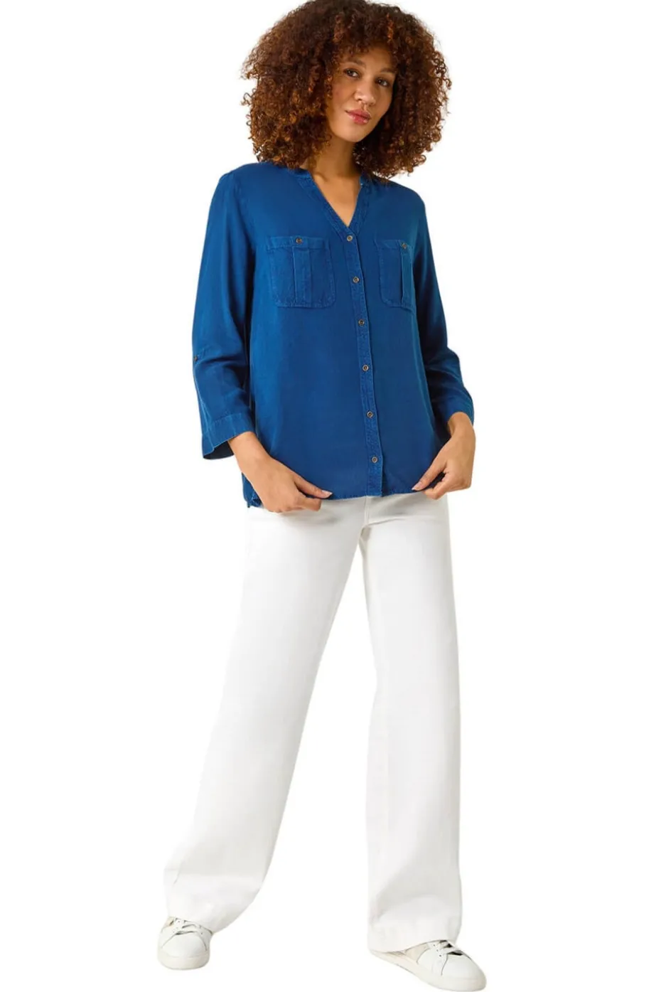 Roman Denim Buttoned Pocket Shirt