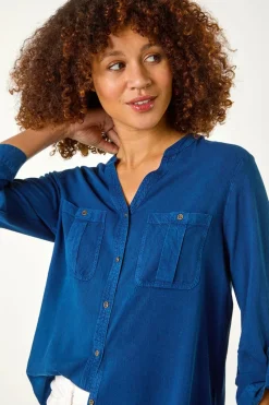 Roman Denim Buttoned Pocket Shirt