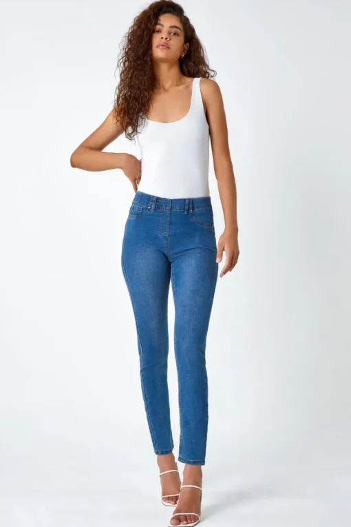 Roman Denim Elastic Waist 31" Denim Stretch Jegging