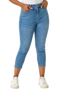 Roman Denim Petite Slim Crop Stretch Jeans